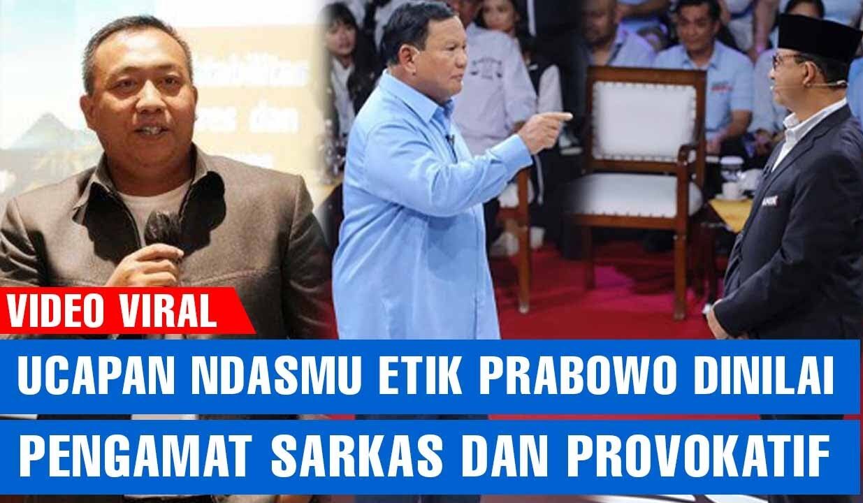 Prabowo Kembali Viral Karena Ucapan Ndasmu Yang Dinilai Sarkas